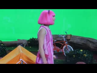 Lazytown with chloe lang (stephanie) behind the scenes