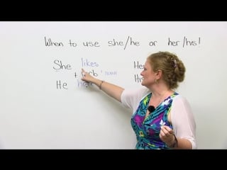 English grammar with ronnie pronouns she, her, he, his