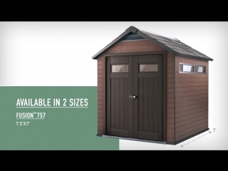 Fusion wood plastic sheds keter