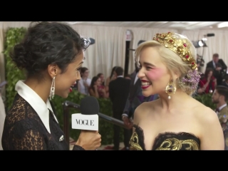 Emilia clarke on the final season of game of thrones | met gala 2018 with liza koshy | vogue