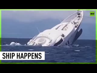 Luxury yacht sinks off italy’s coast