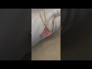 Подвеска bvlgari rose gold pink sapphires