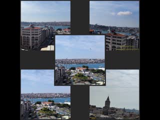 Galata tower, taksim and sütlüce beach, golden horn, atatürk bridge and galata bridge scenes