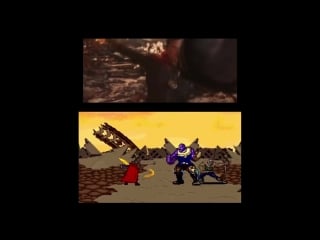 Avengers vs thanos 16 bit scenes