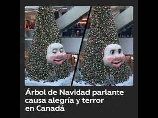 Un árbol de navidad parlante perturba las redes sociales con su imagen