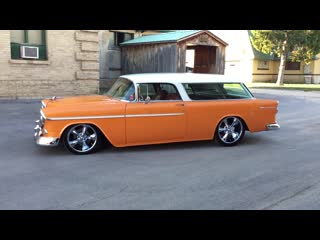 This 1955 chevy nomad fuses stance and style