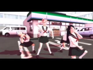 [mmd naruto]bar bar bar kabuto, naruko, sasuko, sakura and hinata