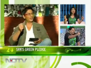 Shahrukh khan greenathon interview with priyanka chopra and cyrus broacha ndtv 2010