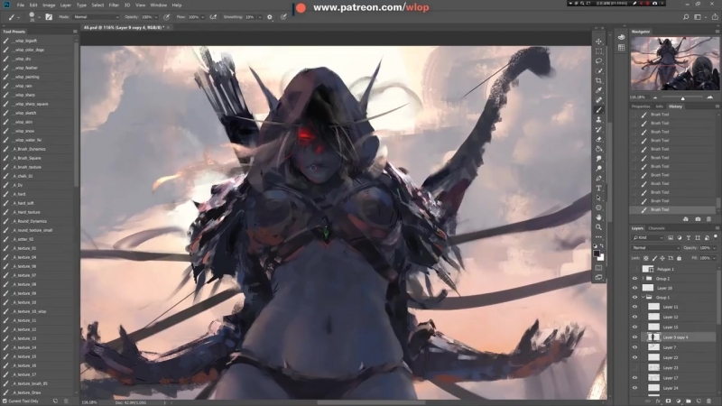 Sylvanas speed art by wlop