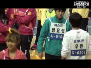 Fancam 120108 | min & kikwang + jia & fei moments @ idol sport championship