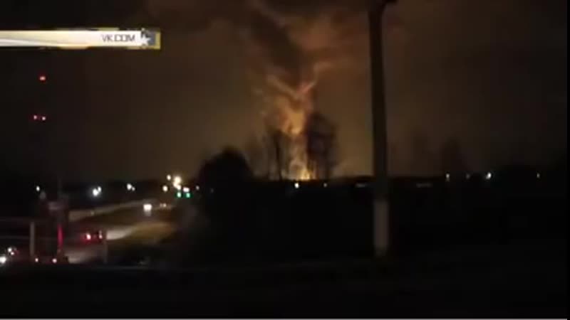 Под калугой взорвался газопровод все небо в огне mp4