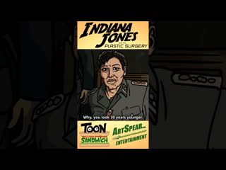 Indiana jones gets a hollywood makeover toon sandwich #funny #indianajones #harrisonford #disney