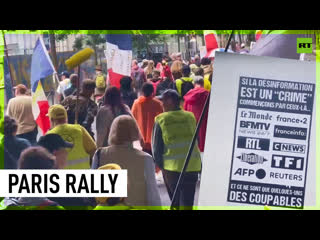 Yellow vests join anti govt protesters in paris march