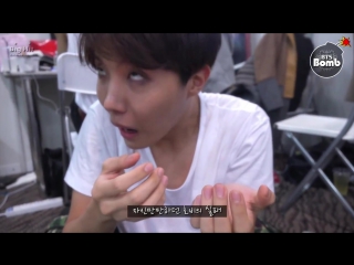 [bangtan bomb] j hope is trying to wear contact lenses