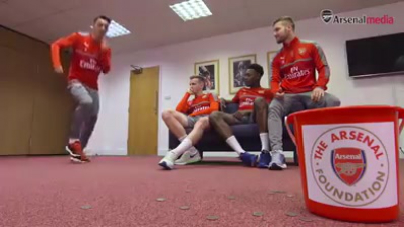 Mesut özil, shkodran mustafi, danny welbeck and rob holding