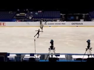 Алена косторная тренироа 29/09/2018 isu jgp czech skate 2018