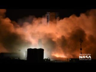 Spacex boca chica sn8 first ever 3 raptor static fire