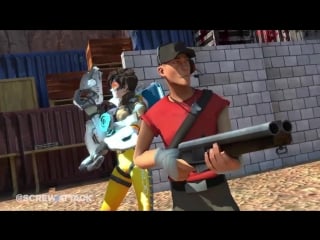 Tracer vs scout porn battle! (overwatch vs team fortress 2)