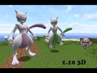 Pokepack hd 3d model and animation mewtwo