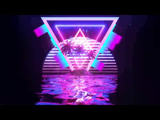 Tropical paradise 4k [customizable colors & audio visualizer] vaporwave & neon