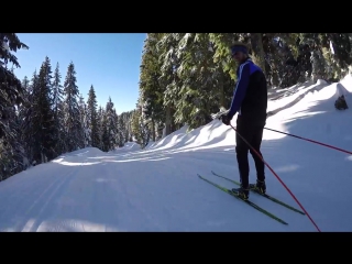 Gopro xc skiing downhill session