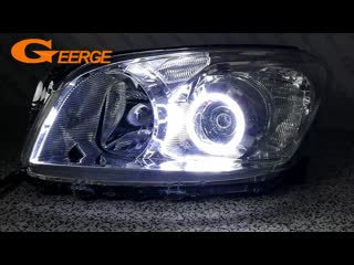 For toyota rav4 2009 2010 2011 2012 projector headlight excellent angel eyes ultra bright illumination cob led angel eyes kit