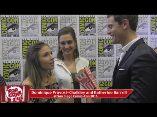 Dominique provost chalkley & katherine barrell (wynonna earp) at san diego comic con 2016