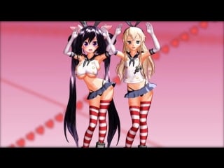 Mmd ariane and shimakaze caramelldansen