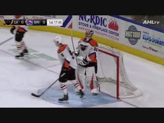 Carter hart makes a save in phantoms