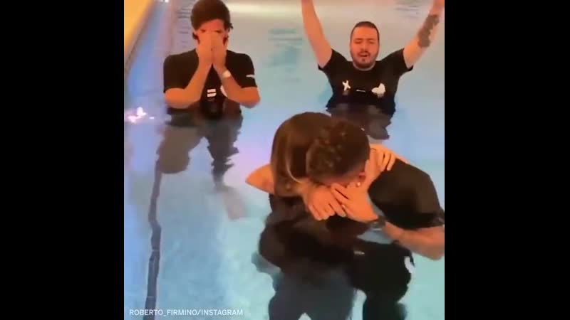 Alisson becker cried after helping liverpool teammate roberto firmino get baptized