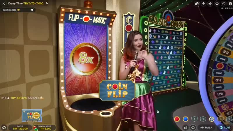 Casino sarayi crazy ti̇me i canli yayinda 25 x i̇le coi̇n fli̇p gi̇rdi̇k + crazy vurguna bak !