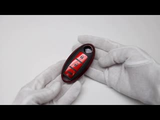 Красный чехол на ключ nissan силиконовый