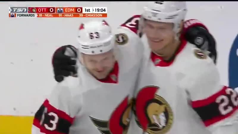 Evgenii dadonov opens up the scoring for the sens 56 seconds in! gosensgo