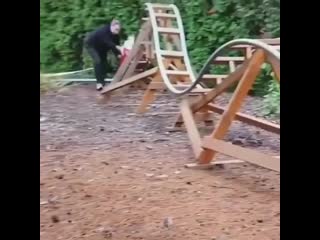 Building a rollercoaster in your backyard? dad of the year award goes to this man