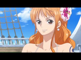 One piece moment sanji & brook melihat nami & robin saat bermain volly seksi bgt!!! [hd]