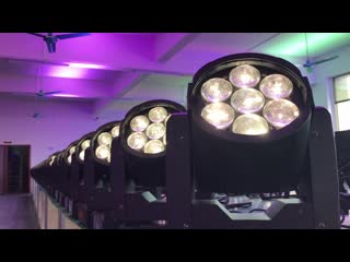 7x12 led moving head light testing