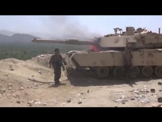 Йеменские хуситы захватили и сожгли очередной саудовский танк m1a2s abrams