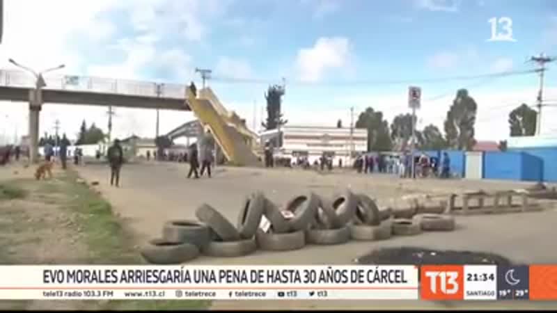 Crece tensión en bolivia evo morales acusado de sedición y terrorismo