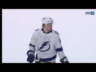 Mikhail sergachev with the first goal in the shootout!