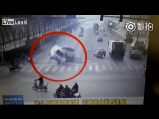 Liveleak bizarre accident with vehicle tail left in air by unknown force