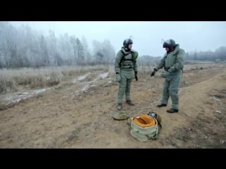 Заряд разминирования тропа в действии