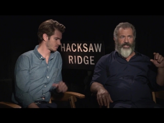 Hacksaw ridge backstage with mel gibson andrew garfield