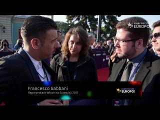 Interview with francesco gabbani from italy (eurovision 2017)