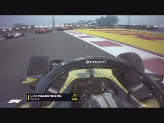 Nico hulkenberg crash, all the angles | 2018 abu dhabi grand prix