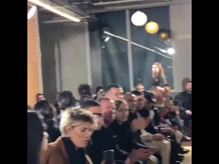 January 19 gigi hadid walking for lanvin menswear fall/winter 2020 fashion show