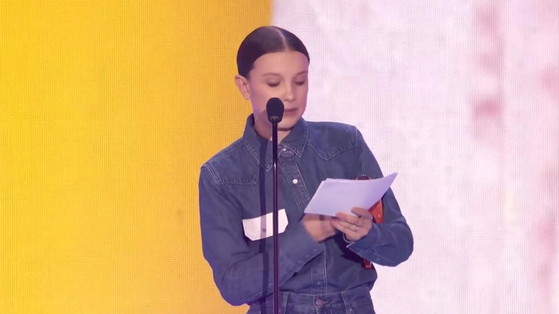 Millie bobby brown s meaningful speech after first blimp win porn choice