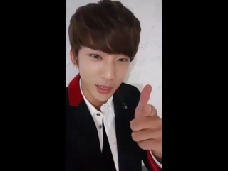 [other][151115] gongchan @ congratulatory video for event winners to adriana