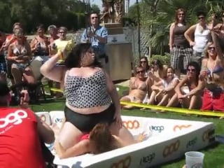 Dinah shore 2009 lube wrestling part 3 bbw vs skinny