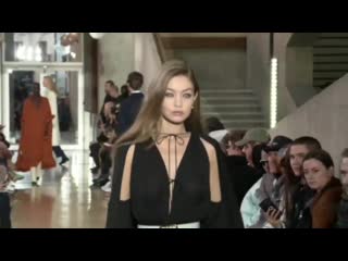 January 19 gigi hadid walking for lanvin menswear fall/winter 2020 fashion show