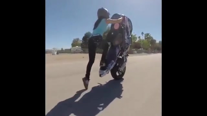 Bikini girl on motorcycle compilation